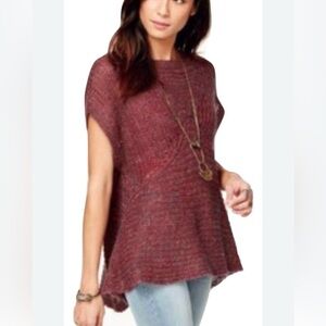 Free People Tatiana Pullover Sweater in Raisin